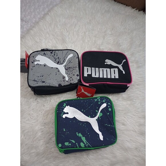 Puma 7.25” Gray-black-blue  Prime Lunchbox Lot Of 3 - Picture 1 of 10